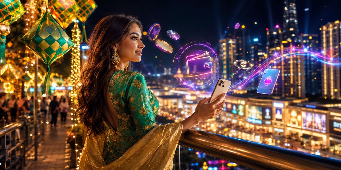 Johor Bahru mobile casino player gaming during Hari Raya